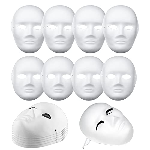 Csirnto 10 Stück DIY Weiße Papier Maske zum Bemalen Weiße Maskerade-Masken Handgemalte Maske Unbemalt Masken Überstreichbare Papiermasken Maske für Cosplay Fasching Karneval Halloween Party Csirnto 10 Stück DIY Weiße Papier Maske zum Bemalen Weiße Maskerade-Masken Handgemalte Maske Unbemalt Masken Überstreichbare Papiermasken Maske für Cosplay Fasching Karneval Halloween Party von Csirnto