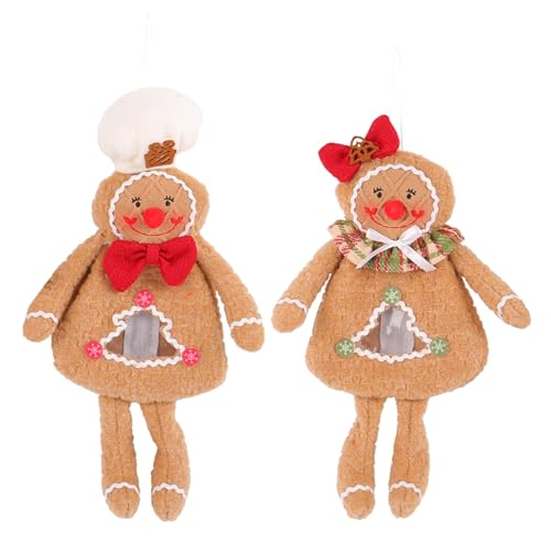 Csnbfiop 2pcs Lebkuchen Mann Plüschpuppen Set Handgefertigte Weihnachtsgefüllte Keksjunge Mädchen Figur Ornamente Hängen Anhänger Csnbfiop 2pcs Lebkuchen Mann Plüschpuppen Set Handgefertigte Weihnachtsgefüllte Keksjunge Mädchen Figur Ornamente Hängen Anhänger von Csnbfiop