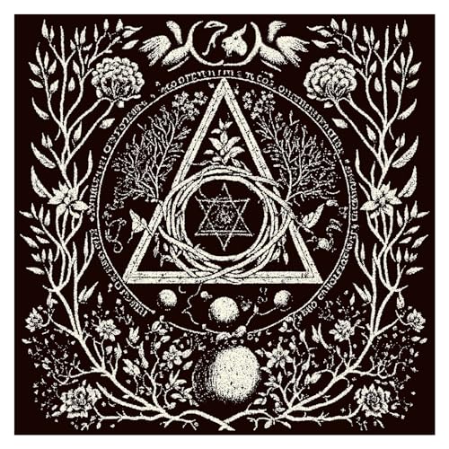 Csnbfiop 50x5 0cm/75x75cm Tarot Tischdecke Spiel Matte Geometrische Divinations Tisch Tuch Brettspiel Oracles Karte Pad Unterstützung Matte von Csnbfiop