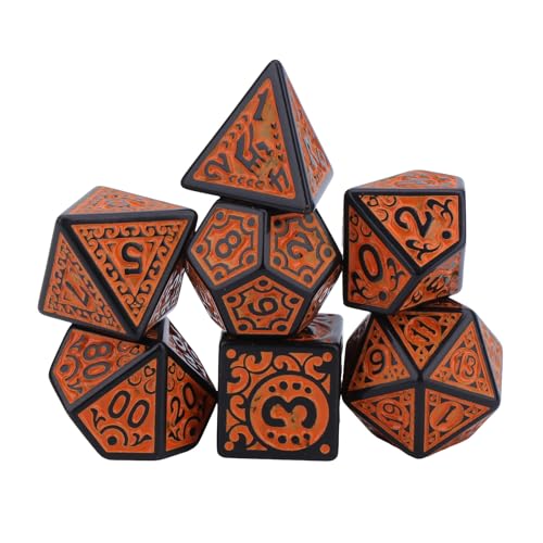 Csnbfiop 7Pcs Verschiedene Anzahl Von Gesicht Acryl Würfel Desktops Spiel Requisiten Pädagogisches Spielzeug Polyedrische Mehrere Seite Digitale Würfel von Csnbfiop