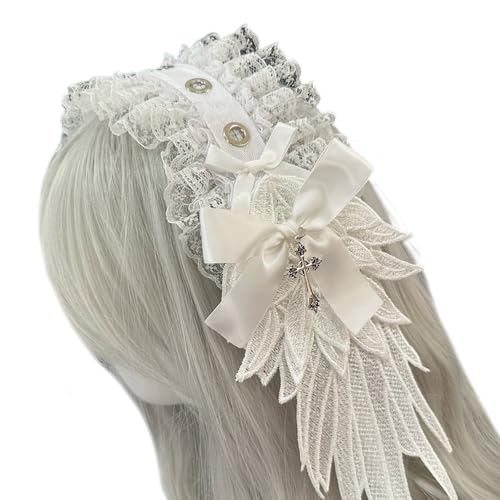 Csnbfiop Gothic Wing Stirnband Verstellbares Haarband Stilvoller Kopfstück Bequemer Schmuck Für Cosplay Und Punkstile Enthusiasten von Csnbfiop