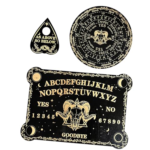 Csnbfiop Metaphysisches Nachrichtenbrett Hexerei Wahrsagetafel Hölzernes Wahrsagungspendelbrett Graviertes Wünschelrutenbrett von Csnbfiop