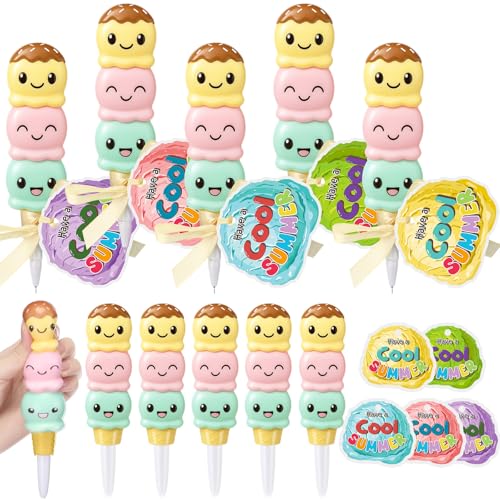 Ctosree 25 Stück Geschenke zum Jahresende mit Eiscreme, Squishy-Stifte zum Schulabschluss, Geschenke mit Sommerkarten, Sommer-Party-Gastgeschenke, Geschenktüten für Schule, Spaß, Quetschstifte Ctosree 25 Stück Geschenke zum Jahresende mit Eiscreme, Squishy-Stifte zum Schulabschluss, Geschenke mit Sommerkarten, Sommer-Party-Gastgeschenke, Geschenktüten für Schule, Spaß, Quetschstifte von Ctosree