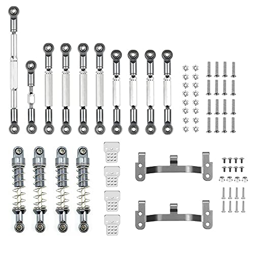 Ctzrzyt Set mit Stoßdämpfern für Lenkstange, aus Metall, für Auto-Upgrade-Teile C14 C24 C24-1 1/16, ferngesteuert, 3 von Ctzrzyt