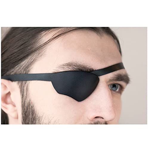 CuLtP Mittelalterliche Pu-Leder-Augenklappe, Gothic-Cosplay-Piraten-Augenbinde, Verstellbare Retro-Augenmaske für Halloween-Kostüm-Zubehör von CuLtP