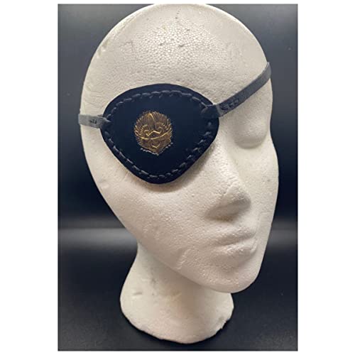 CuLtP Vintage Pu-Leder-Augenklappe, Mittelalterliche Strass-Augenmaske, Gothic-Cosplay-Piraten-Augenbinde für Halloween-Kostümzubehör von CuLtP