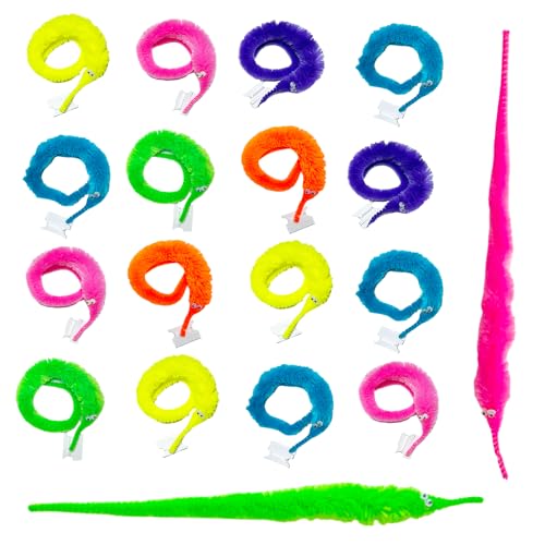 Cuackamily 18 Stück Wurm Spielzeug,Plüsch-Spielzeug Fuzzy Magic Worm Spielzeug,Trick Toy Magische Raupe Interaktives Katzenspielzeug für Kinderparty-Füllartikel Geburtstagsgeschenk (Farben Zufällig) Cuackamily 18 Stück Wurm Spielzeug,Plüsch-Spielzeug Fuzzy Magic Worm Spielzeug,Trick Toy Magische Raupe Interaktives Katzenspielzeug für Kinderparty-Füllartikel Geburtstagsgeschenk (Farben Zufällig) von Cuackamily