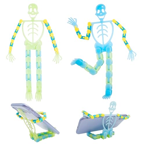 Cuackamily 2 Stück Leuchtend Skelett Spielzeug, Smartphone-ständer Halloween Tracks Schnappen und Klicken Zur Dekoration Schädel Spielzeug Halterung Für Handyhalterung Schreibtisch-Ornamente Geschenk Cuackamily 2 Stück Leuchtend Skelett Spielzeug, Smartphone-ständer Halloween Tracks Schnappen und Klicken Zur Dekoration Schädel Spielzeug Halterung Für Handyhalterung Schreibtisch-Ornamente Geschenk von Cuackamily
