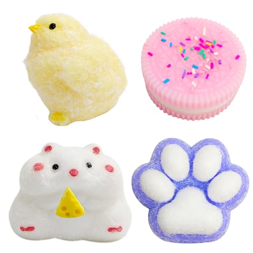 Cuackamily 4 Stück Taba Squishy Spielzeug, Stress Relief Squeeze Toy Biscuit Cat Paw Küken Hamster Stressabbauspielzeug, Fidget Toys Kind OCD Angst Abbauen Weihnachten Geburtstag Kindertag Geschenk Cuackamily 4 Stück Taba Squishy Spielzeug, Stress Relief Squeeze Toy Biscuit Cat Paw Küken Hamster Stressabbauspielzeug, Fidget Toys Kind OCD Angst Abbauen Weihnachten Geburtstag Kindertag Geschenk von Cuackamily