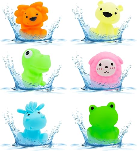 Cuackamily 6 Stück Badewannenspielzeug ab 1-6 Jahre, Waldtiere Badewannenspielzeug Baby Wasserspielzeug Kinder Sensorisches Silikon Pool Spielzeug Badewanne Pool Spielzeug Geburtstag Geschenke Kinder Cuackamily 6 Stück Badewannenspielzeug ab 1-6 Jahre, Waldtiere Badewannenspielzeug Baby Wasserspielzeug Kinder Sensorisches Silikon Pool Spielzeug Badewanne Pool Spielzeug Geburtstag Geschenke Kinder von Cuackamily