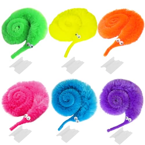 Cuackamily 6 Stück Wurm Spielzeug, Fuzzy Wurm Spielzeug, Magic Twisty Fuzzy Worm Wackeln Moving Sea Horse Interaktives Katzenspielzeug für Kinderparty-Füllartikel Geburtstagsgeschenk (Farben Zufällig) Cuackamily 6 Stück Wurm Spielzeug, Fuzzy Wurm Spielzeug, Magic Twisty Fuzzy Worm Wackeln Moving Sea Horse Interaktives Katzenspielzeug für Kinderparty-Füllartikel Geburtstagsgeschenk (Farben Zufällig) von Cuackamily