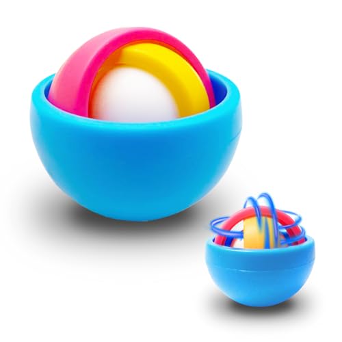 Cuackamily Fidget Gyro Spielzeug, 3D Ball Finger Trainieren Maze Bälle Fidget Hand Spielzeug, Angst Relief Sensorisches Anti-Stress Desk Fingertip Spielzeug, Geschenk für Kinder Erwachsene (Blau) von Cuackamily