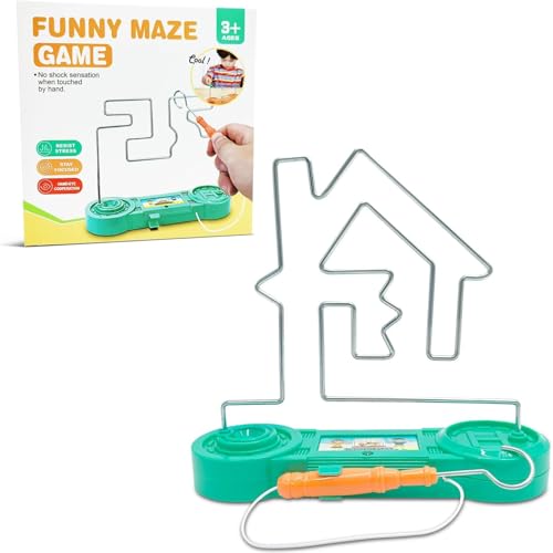 Cuackamily Funny Maze Game, das bekannte Geschicklichkeitsspiel für die ganze Familie, Kollision Elektroschock-Labyrinth-Spiel Puzzle Maze Game Weihnachten Geburtstag Geschenk Kinder Spielzeug von Cuackamily