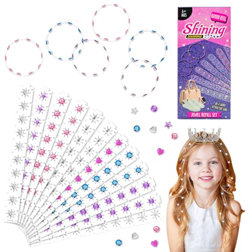 Cuackamily Hair Bedazzler Kit, 120 Hair Gems Styler, Glitzer Glitzersteine Glam Styling Spielzeug Glitter Gemstone Hair Accessories Haarschmuck Styler Tool Geschenk Partygeschenke für Mädchen Kinder Cuackamily Hair Bedazzler Kit, 120 Hair Gems Styler, Glitzer Glitzersteine Glam Styling Spielzeug Glitter Gemstone Hair Accessories Haarschmuck Styler Tool Geschenk Partygeschenke für Mädchen Kinder von Cuackamily