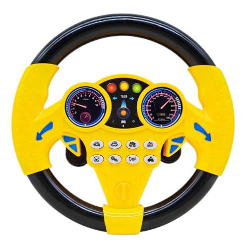 Cuackamily Lenkrad Kinder Spielzeug, Simulierter tragbarer Fahrregler, Fahrsimulator Auto Simulation Spielzeug,Interaktives Lenkrad Lernspielzeug, pädagogisches Geschenk für Kleinkinder Kinder (Gelb) Cuackamily Lenkrad Kinder Spielzeug, Simulierter tragbarer Fahrregler, Fahrsimulator Auto Simulation Spielzeug,Interaktives Lenkrad Lernspielzeug, pädagogisches Geschenk für Kleinkinder Kinder (Gelb) von Cuackamily