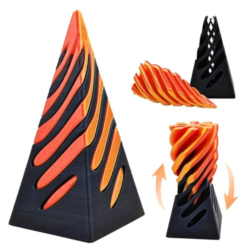 Cuackamily Pyramiden Fidget Spielzeug, Impossible Pyramid Passthrough Sculpture, 3D Spiral Cone Fidget Toy Für Erwachsene Kinder,Relief of Stress and Anxiety Spielzeug Für Desktop Dekoration Geschenk Cuackamily Pyramiden Fidget Spielzeug, Impossible Pyramid Passthrough Sculpture, 3D Spiral Cone Fidget Toy Für Erwachsene Kinder,Relief of Stress and Anxiety Spielzeug Für Desktop Dekoration Geschenk von Cuackamily