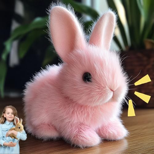 Petsboro Bunny Pal, Sherum Bunny Pal, Fanyil Bunny Pal, Yoolif Bunny, My Interactive Realistic Bunny - Jumping, Twitching, and Shaking Ears (Pink) von Cuaojk
