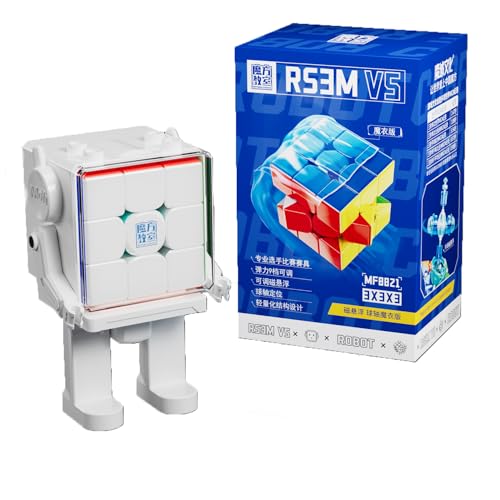 CuberShop Moyu RS3M V5 2023 Kugelkern UV-beschichtet 3x3 Speed Cube mit Display-Ständer, Stickerless RS3M 2023 3 x 3 Budget Cube, (Moyu RS3 M V5 MagLev+Ball-Core Magic Clothes, Robot-Shape Display CuberShop Moyu RS3M V5 2023 Kugelkern UV-beschichtet 3x3 Speed Cube mit Display-Ständer, Stickerless RS3M 2023 3 x 3 Budget Cube, (Moyu RS3 M V5 MagLev+Ball-Core Magic Clothes, Robot-Shape Display von CuberShop