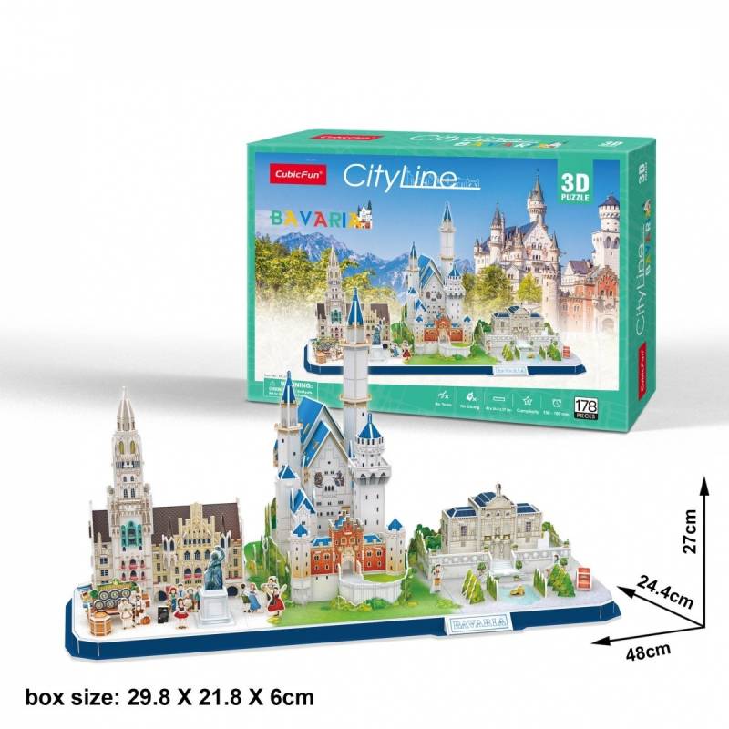 Cubic Fun 3D Puzzle - Cityline - Bavaria 178 Teile Puzzle Cubic-Fun-MC267H von Cubic Fun