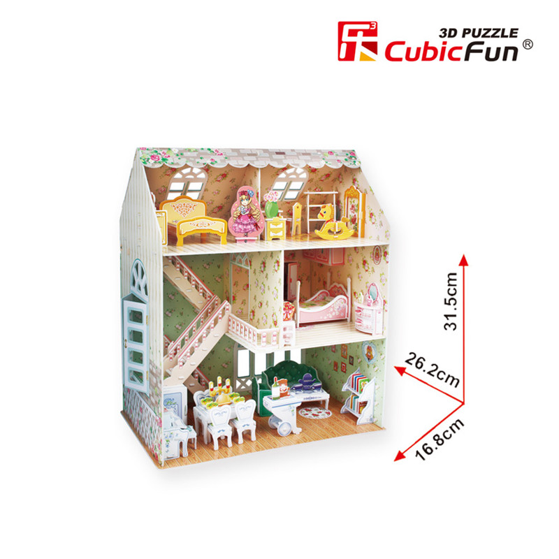 Cubic Fun 3D Puzzle - Dreamy Dollhouse - Schwierigkeit: 4/8 160 Teile Puzzle Cubic-Fun-P645H von Cubic Fun