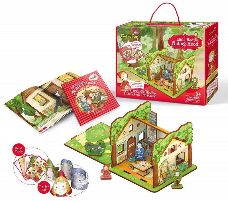 Cubic Fun 3D Puzzle - Little Red Riding Hood - Schwierigkeit: 2/8 35 Teile Puzzle Cubic-Fun-E1601h von Cubic Fun