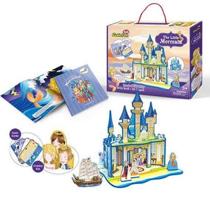 Cubic Fun 3D Puzzle - The Little Mermaid - Schwierigkeit: 2/8 24 Teile Puzzle Cubic-Fun-E1602h von Cubic Fun