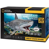 3D Puzzle Weißer Hai 72 Teile von CubicFun