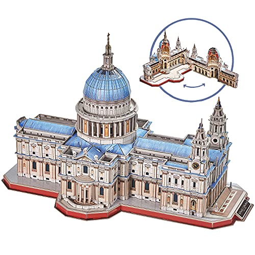 CubicFun 3D Puzzles St.Paul's Cathedral Interieur Ansichten London Architektur Kirche UK Gebäudemodell Bastelsets Spielzeug für Erwachsene als Hobbygeschenk, 643 Stück von CubicFun