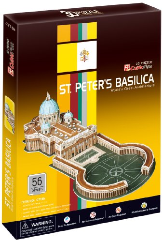 CubicFun C718H 3D Puzzle - Sankt-Patersbasilika in Rom (Schwierigkeit : 4/8) von CubicFun