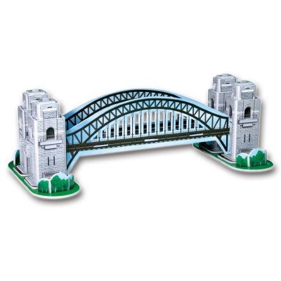 CubicFun - Puzzle 3D Harbour Brücke, Mehrfarbig (68158) von CubicFun