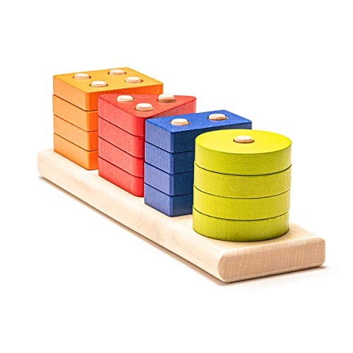 Cubika 15337 - Sortierspiel aus Holz, Farben und Formen 2, Bausatz für Kinder, ab 18 Monaten von Cubika
