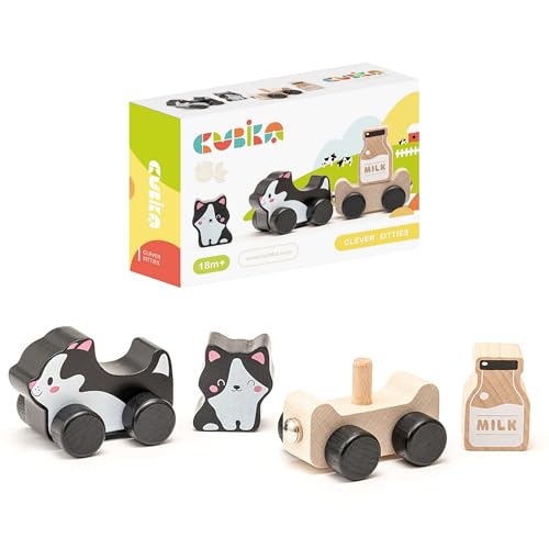 Cubika - Holzset Kätzchen Set, Mehrfarbig (Levenya 15450) von CUBIKA
