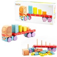 Holzspielzeug LKW mit geometrischen Figuren Holzspielzeug LKW mit geometrischen Figuren von Cubika