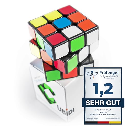 CUBIDI® Original Zauberwürfel 3x3 Klassisch - Typ Los Angeles | Speed Cube 3x3 mit optimierten Dreheigenschaften | Speed Cube für Anfänger und Fortgeschrittene von CUBIDI