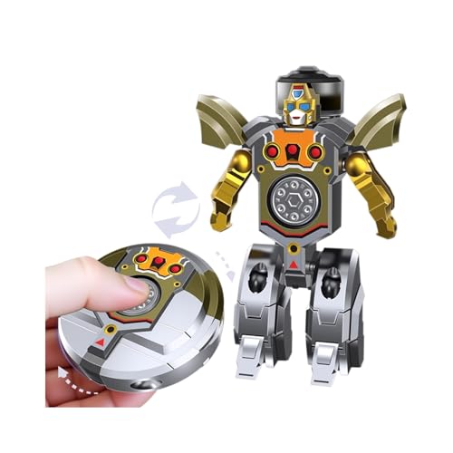 2 In 1 Transformable Roboter Fidget Spinner Spielzeug | Sensorisches Stressabbau Verformbares Mini Roboter Spielzeug Für Kinder & Erwachsene | Reisespielzeug Cooles Handspinner Für Junge/Mädchen Ab 3+ von CudTrove