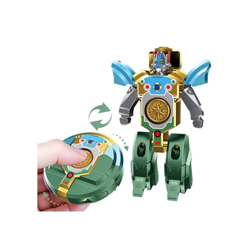 2 In 1 Transformable Roboter Fidget Spinner Spielzeug | Sensorisches Stressabbau Verformbares Mini Roboter Spielzeug Für Kinder & Erwachsene | Reisespielzeug Cooles Handspinner Für Junge/Mädchen Ab 3+ von CudTrove