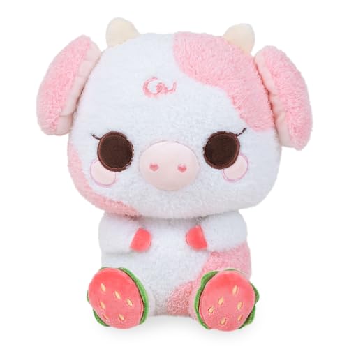 Cuddle Barn PlushGoals – Sunnie die Erdbeerkuh, superweicher, niedlicher Kawaii-Plüsch, zum Sammeln, 25,4 cm von Cuddle Barn