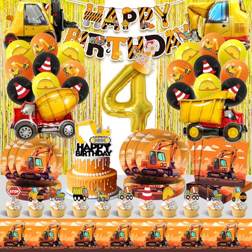 Baustellen Geburtstag Deko 4 Jahre,Bagger Kindergeburtstag Luftballons 96 Pcs,Bagger Partygeschirr Set mit Pappteller Servietten Tischdecke Tortendeko,BAU Thema Ballon Geburtstag Jungen Mädchen Baustellen Geburtstag Deko 4 Jahre,Bagger Kindergeburtstag Luftballons 96 Pcs,Bagger Partygeschirr Set mit Pappteller Servietten Tischdecke Tortendeko,BAU Thema Ballon Geburtstag Jungen Mädchen von Cuidongsheng