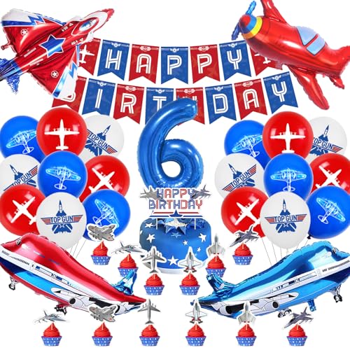 Flugzeug Ballons Geburtstag 6 Jahre,Flugzeug Kindergeburtstag Deko Jungen Mädchen,Flugzeug Luftballons 52 Stück,Flugzeug Thema Party Dekoration,Airplane Geburtstagsdeko mit Banner Tortendeko Flugzeug Ballons Geburtstag 6 Jahre,Flugzeug Kindergeburtstag Deko Jungen Mädchen,Flugzeug Luftballons 52 Stück,Flugzeug Thema Party Dekoration,Airplane Geburtstagsdeko mit Banner Tortendeko von Cuidongsheng