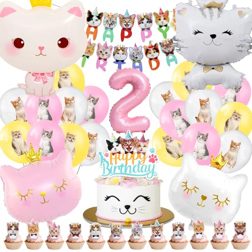Katzen Deko Geburtstag 2 Jahre,Katzen Luftballons 51 Pcs,Katzen Kindergeburtstag Party Deko,Katze Ballons Helium,Katze Kinder Geburtstagsdeko Mädchen Jungen,Tiere Haustier Deko Folienballon Kit Katzen Deko Geburtstag 2 Jahre,Katzen Luftballons 51 Pcs,Katzen Kindergeburtstag Party Deko,Katze Ballons Helium,Katze Kinder Geburtstagsdeko Mädchen Jungen,Tiere Haustier Deko Folienballon Kit von Cuidongsheng