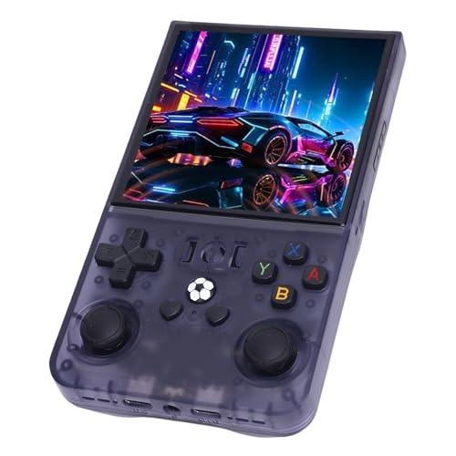 2025 Neues Upgrade R36MAX Retro Handheld Game Console, Eingebaut in Mehr Als 30 Emulatoren, 4 Zoll 720x720 Bildschirm, Ergonomischer Joystick, Schwarzer Tragbarer Handhielt (64G) von Cuifati