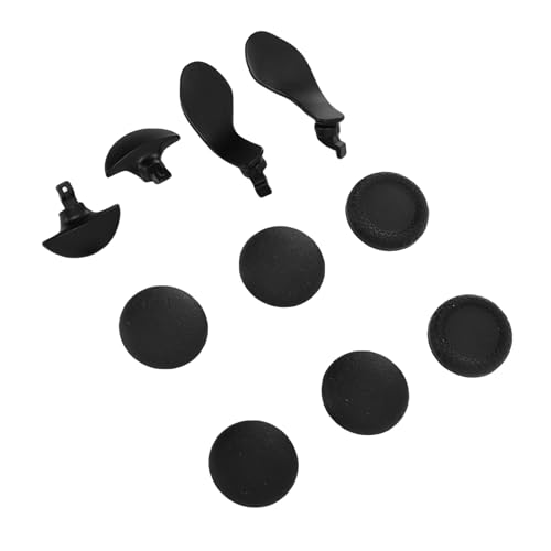 Cuifati 6 Daumengriffe und 4 Hintere Paddel für Drahtlose Spielcontroller, Verarbeitete Metallpaddel und Strukturierte Gummigriffe, Plug -and -Play für Erweitertes Spielerlebnis (Black) von Cuifati