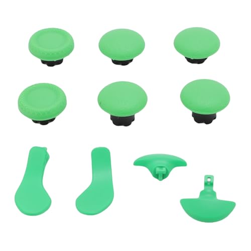 Cuifati 6 Daumengriffe und 4 Hintere Paddel für Drahtlose Spielcontroller, Verarbeitete Metallpaddel und Strukturierte Gummigriffe, Plug -and -Play für Erweitertes Spielerlebnis (Green) von Cuifati