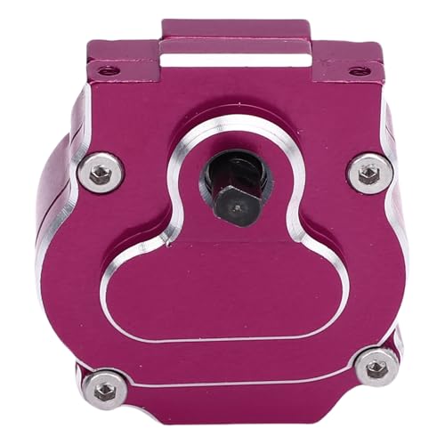 Cuifati RC Full Getriebe, CNC Aluminium Stopp Außergewöhnliche Festigkeit Niedriges Rauschen 24: 1 Komplettes Getriebe für 1/18 RC Crawler Upgrade -Teil (Purple) von Cuifati
