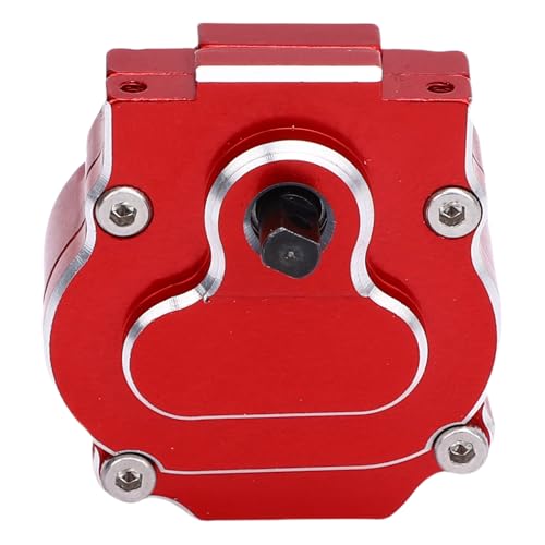 Cuifati RC Full Getriebe, CNC Aluminium Stopp Außergewöhnliche Festigkeit Niedriges Rauschen 24: 1 Komplettes Getriebe für 1/18 RC Crawler Upgrade -Teil (Rot) von Cuifati
