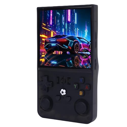 Cuifati Retro Handheld Game Console Tragbare Gaming -Geräte -Videospielplayer mit RK3326 CHIP 4,0 Zoll 720x720 Bildschirm 4000 -mAh Batterie für -System Transparent Schwarz (128G) von Cuifati
