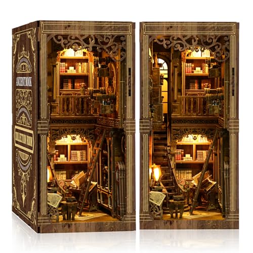 Book Nook Kit - (Classic Edition) - DIY Miniatur Holzpuzzle | Vintage Book Collection Room mit LED-Lichtern | 3D Puppenhaus Buchstütze für Bücherregal Dekoration | Kreatives Geschenk für Leser Book Nook Kit - (Classic Edition) - DIY Miniatur Holzpuzzle | Vintage Book Collection Room mit LED-Lichtern | 3D Puppenhaus Buchstütze für Bücherregal Dekoration | Kreatives Geschenk für Leser von Cuiwos