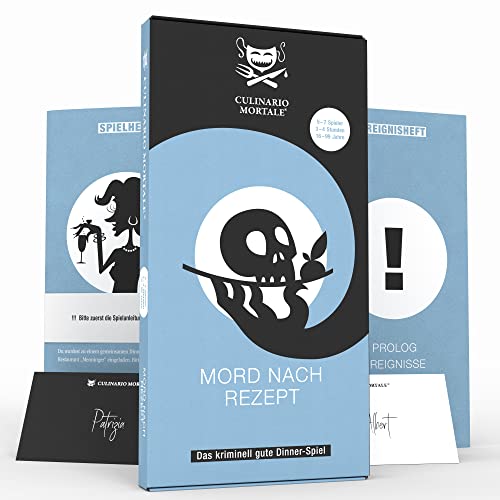 CULINARIO MORTALE® – Mord nach Rezept - Krimidinner für Zuhause für 5 bis 7 Personen/unterhaltsames Krimi Dinner für Zuhause/Krimispiele für Erwachsene/Krimidinner Spiel von CULINARIO MORTALE