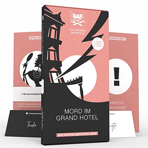 CULINARIO MORTALE® – Mord im Grand Hotel - Krimidinner für Zuhause für 6 bis 8 Personen/unterhaltsames Krimi Dinner für Zuhause/Krimispiele für Erwachsene/Krimidinner Spiel von CULINARIO MORTALE