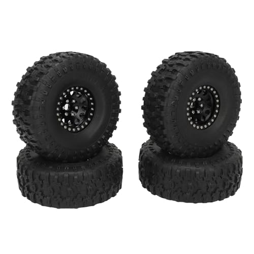 Culnflun 1,9 -Zoll -RC -Crawler -Gummireifen 12 Loch Aluminium Leichtmetallräder Hub für scx10 1/10 Stoßdämpfer Verschleiß Widerstandsdauerhaftes Material (Black) von Culnflun
